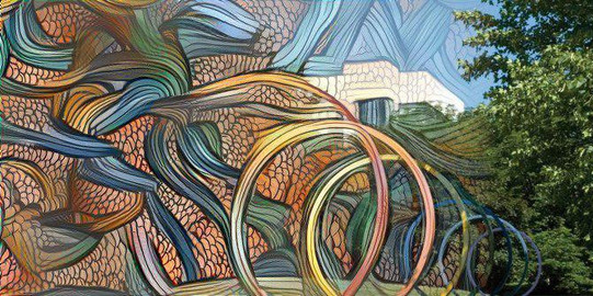 Interpretaton of an image of the campus by a neuronal network