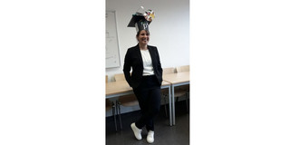 Photo of Dr. Alicia Fattorini after successfully defending her PhD thesis.
